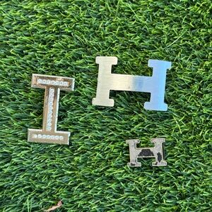 3 H belt buckles bundle